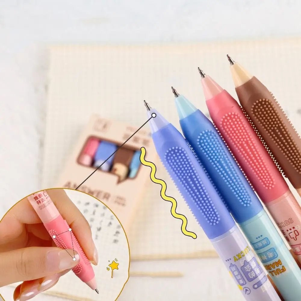 4PCS Press Rotating Answer Pen Capybara ST Head Rotating Choose Pen 0.5mm Novelty Ballpoint Gel Pen School Office Supply