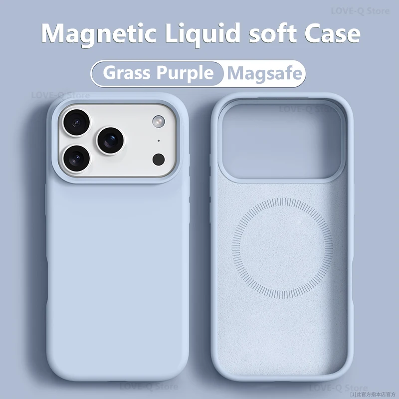 Original Magnetic For MagSafe Phone Case For iPhone 17 16 15 14 13 12 Pro Max 16 Plus 17Pro 17 17Air Soft Liquid Silicone Cover - view 2