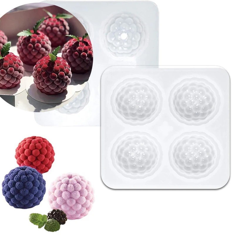 3D Raspberry Fruit Silicone Mold, French Mousse Dessert, Artificial Fruit Production Tools, DIY Baking Mold Cake Mold, New