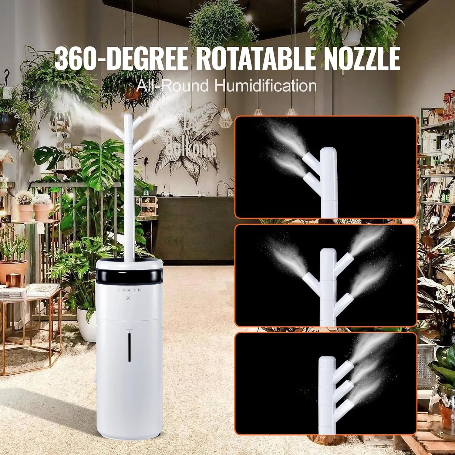 2026 New Upgrade Humidifier For Home Large Room 1291.7 Sq Ft, 16L Commercial Humidifier For Whole House Greenhouse Night