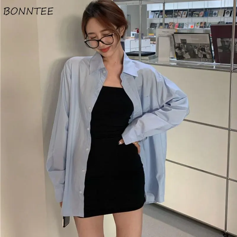 

Casual Shirts Women Simple Sun Protection All-match Thin Summer Classic Popular Loose Breathable Korean Style Harajuku Literary