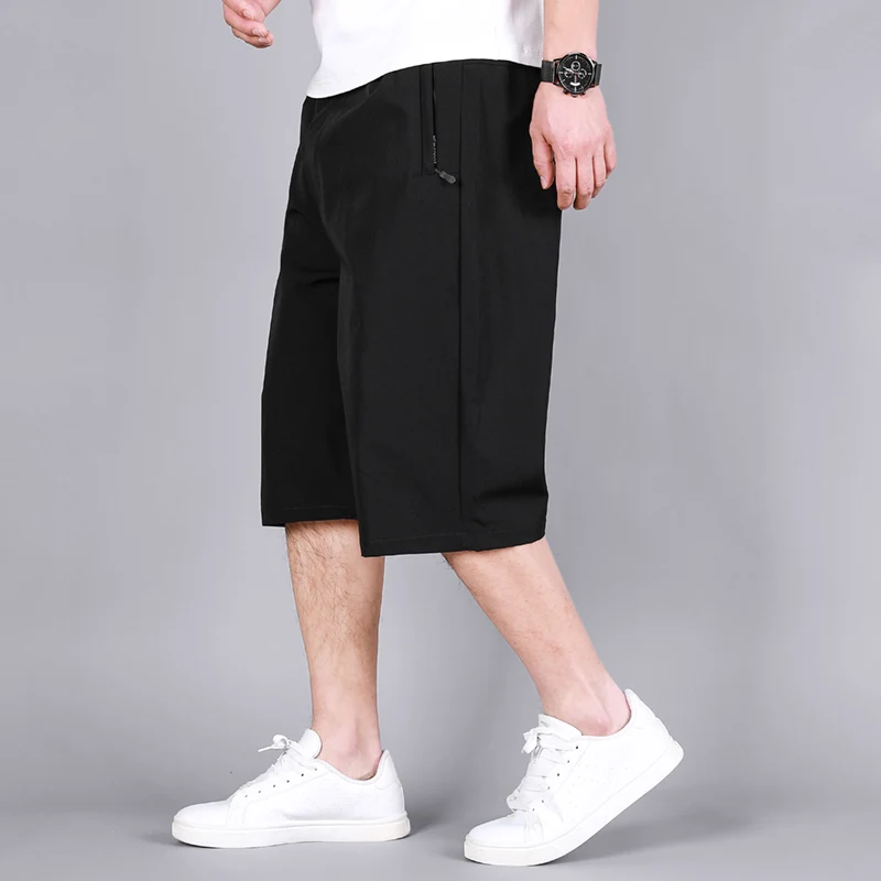

Ice Silk Qui Dry Six-Point Men's orts Thin Dad Pants Mid-Aged And above Casual Sports orts Loose Elastic Faionable Ur...