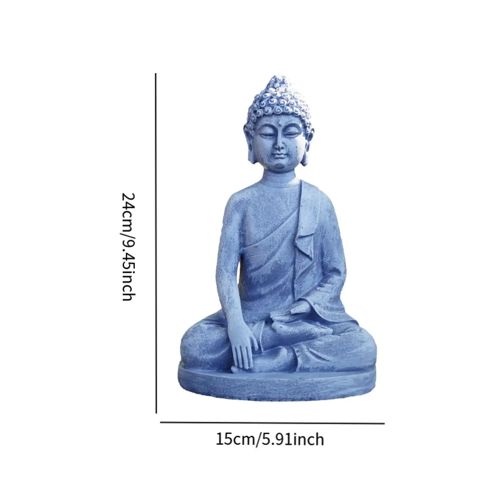 Buddha Statue Resin Ornament Fengshui Figurine for Home Decor Centerpiece Table Desk Shelf Housewarming