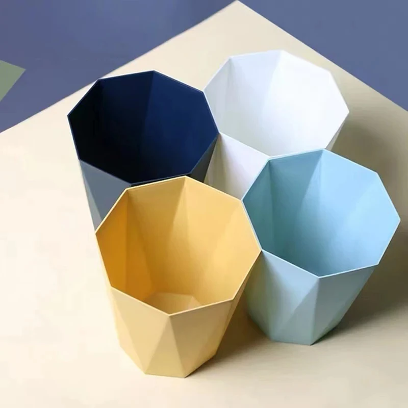 

Household Trash Can Open Trash Basket Large-capacity Plastic Basket Toilet Paper Basket for Bathroom Bedroom Kitchen Office