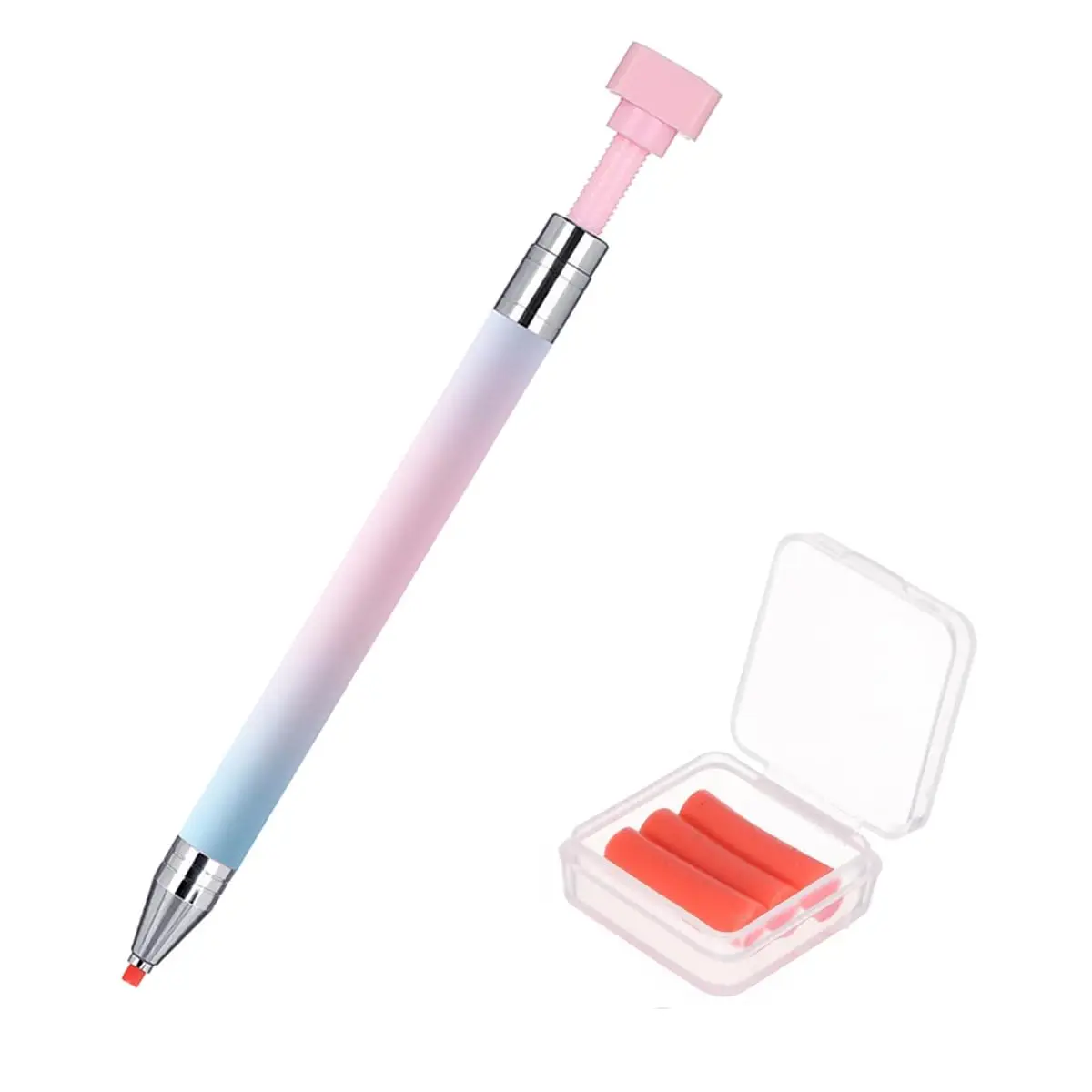 1pcs Diamond picking tool, refillable wax pen with 3 extra wax refills, diamond pickup tool for nail art and diamond painting