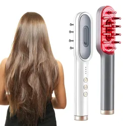 Hair Growth Comb Electric Scalp Massager Brush EMS Anti Hair Loss Treatment for Men Women Head Massage Tool and Led Red Light