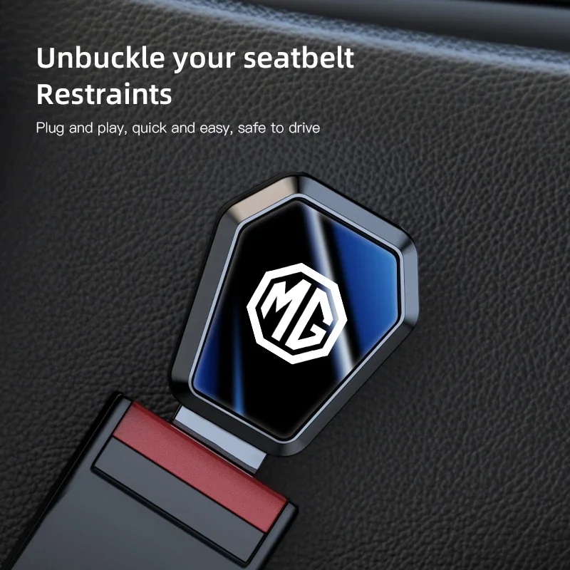 Car Safety Seat Belt Extender Buckle Clip Extension Plug Car Logo Seatbelt Extender For MG ZS MG4 EV MG HS MG3 MG5 EV Marvel R