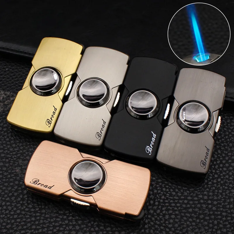 

Creative Mini Fidget Spinner Gas Lighter Grinding Wheel Windproof Finger Toy Lighter Gadgets Men's Gifts Smoking Accessories