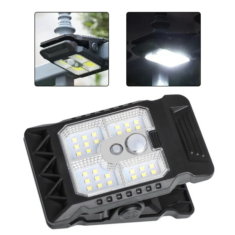 Ultra-bright Solar Clamp Light Outdoor Waterproof Garden Camping Light Smart Sensor Light Outdoor Garden Courtyard Decoration