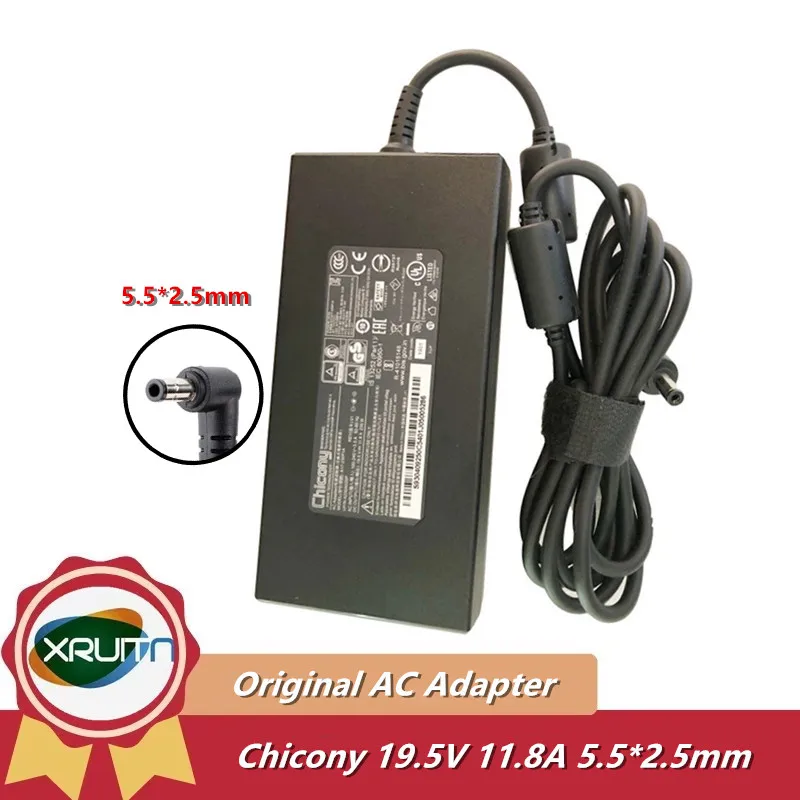 

Оригинальный адаптер переменного тока Chicony 230 Вт A17-230P1A A230A012L A12-230P1A для зарядного устройства для ноутбука MSI Clevo GigaByte 5,5*2,5 мм 19,5 В 11,8 А