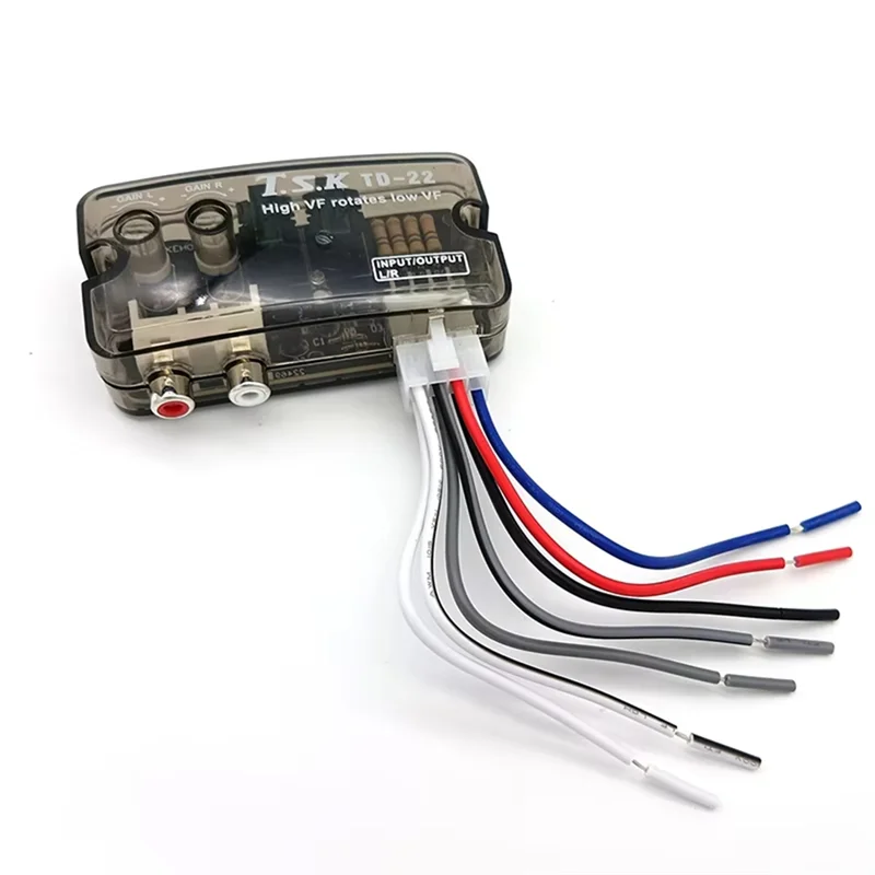 أفضل العروض 12 فولت السيارات سيارة محول الصوت RCA ستيريو عالية إلى منخفضة قابل للتعديل خط التردد محول مستوى المتكلم محول