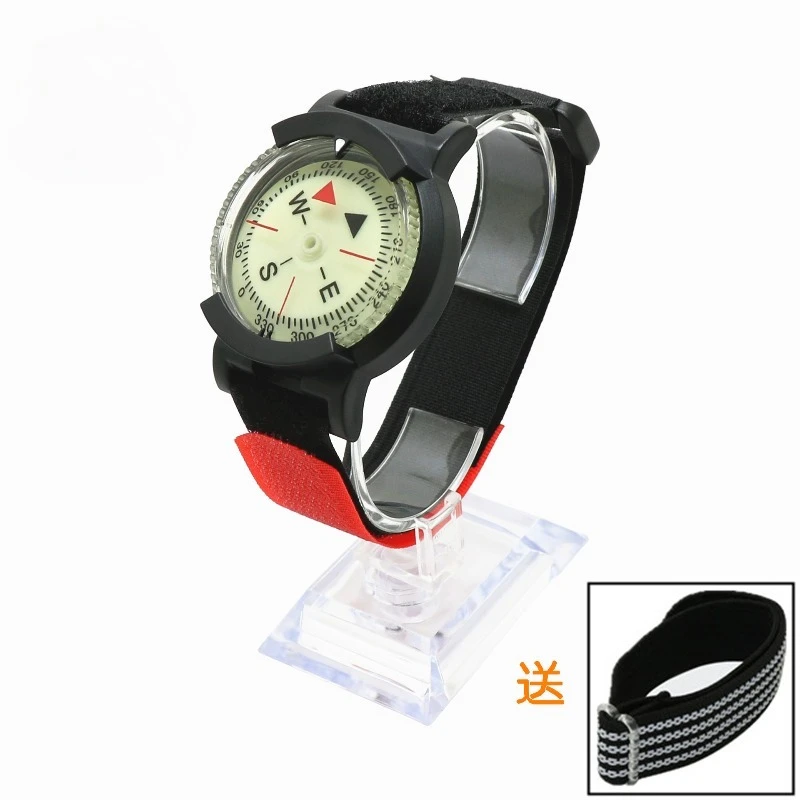 Luminous Diving Compass Strong‑Magnetic Adjustable Wrist Band Outdoor Multifunctional Underwater Compass