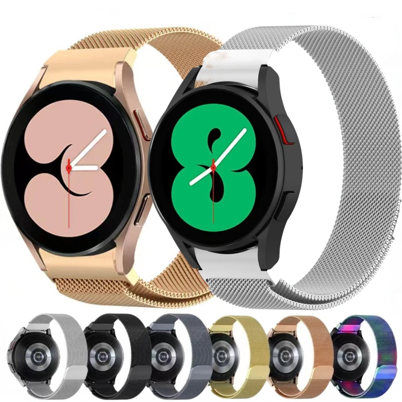 

20mm 22mm Milanese Loop Metal Strap For Samsung Watch 5/4 Active 2/Amazfit GTS/GTR Bracelet Band Huawei Watch 3/GT3-2 Pro Correa