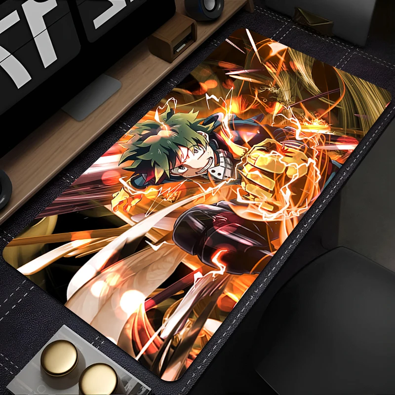 لوحة ماوس أنيمي لخزانة ألعاب الكمبيوتر ، حصيرة مكتب لوحة المفاتيح ، منصات ماوس كبيرة ، Midoriya Izuku ، أكاديميتي البطل ، ملحقات المكتب ، 900x400cm