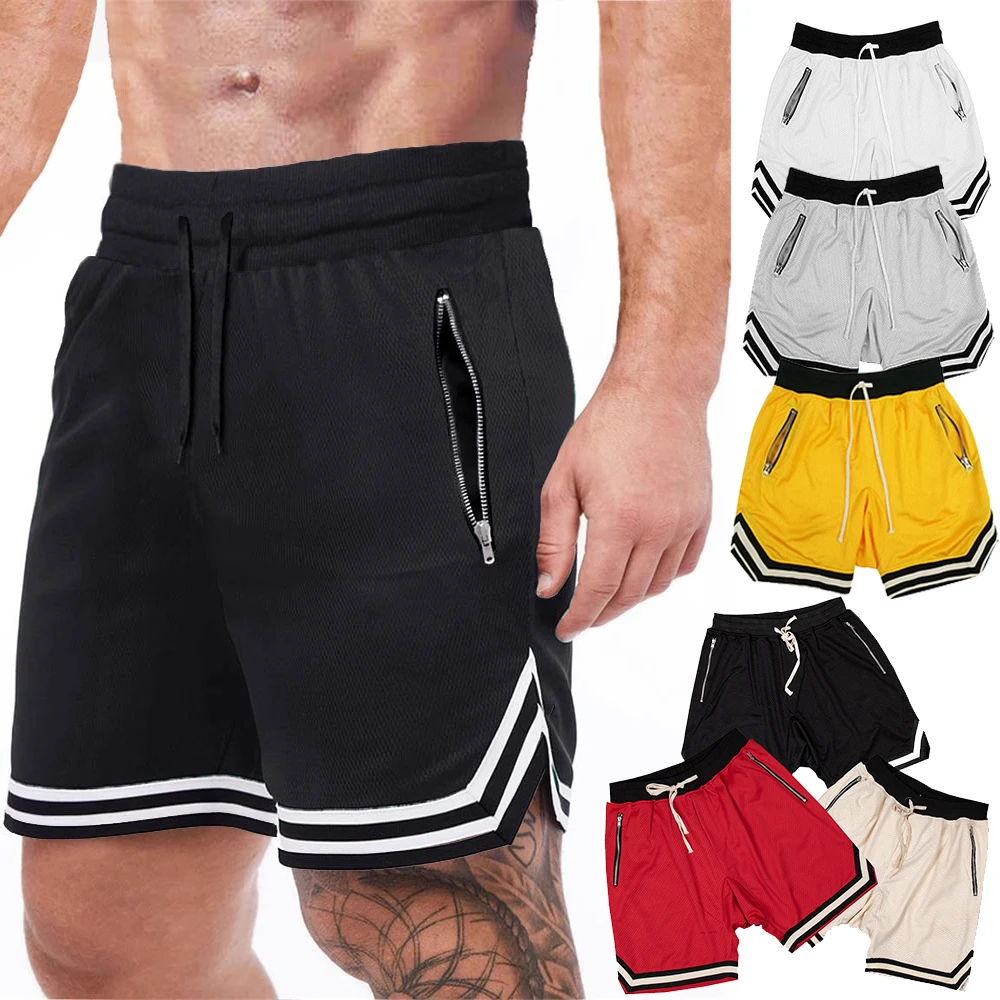 Men\'s Sports Basketball Shorts Mesh Quick Dry Gym Shorts for Summer Fitness Joggers Casual Breathable Short Pants Scanties Male