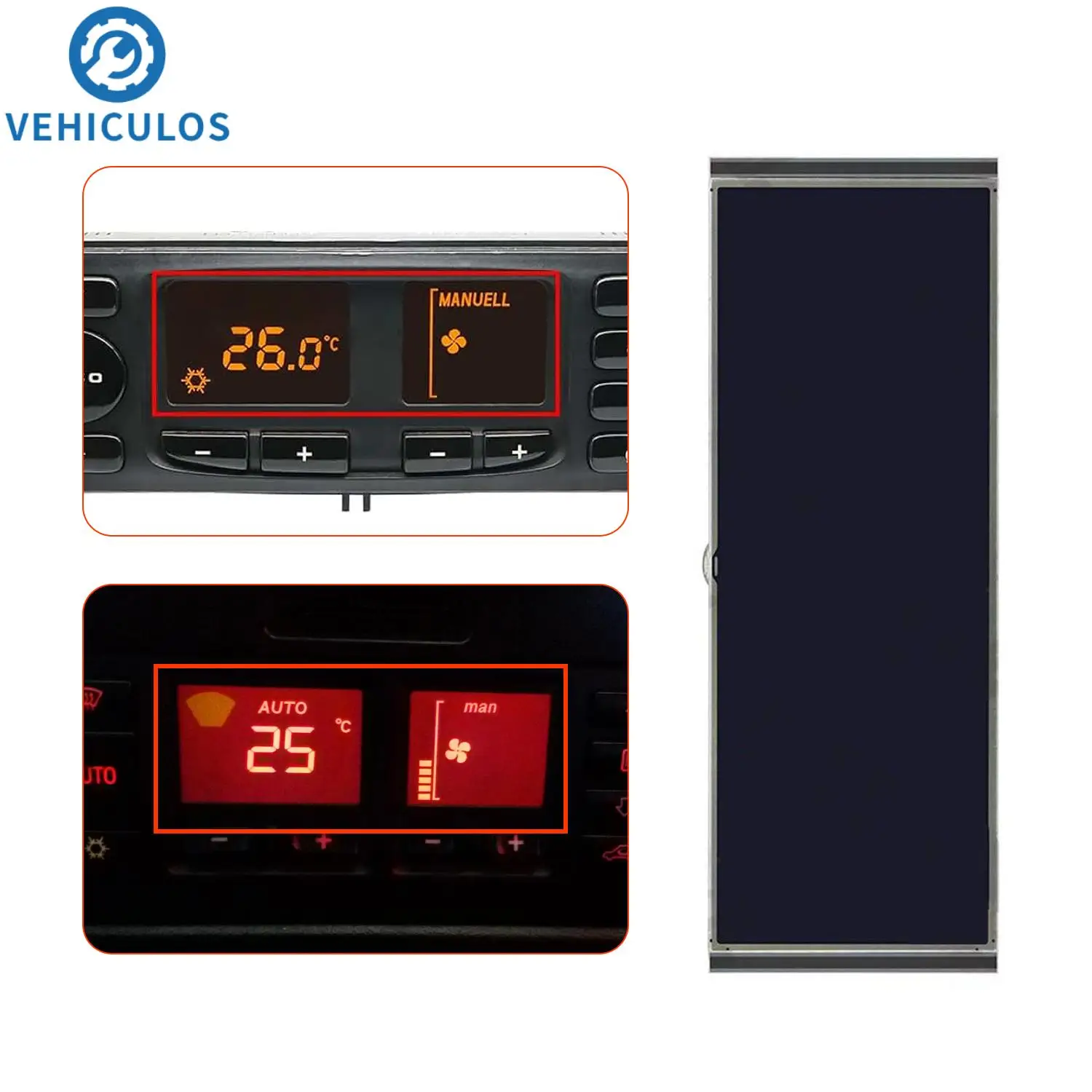 

AC Heater Temperature Climate Control LCD Display for Porsche 911 (996) Boxster 986 LCD Screen Cars Replacement Parts