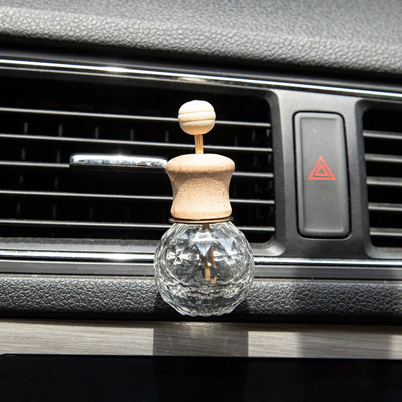 100pcs Car Air Vent Perfume Bottle Air Freshener Glass Jar Clip Outlet Empty Perfume Flask Perfume Diffuser Bottle Aromatherapy