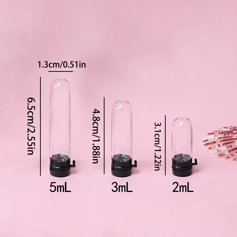 10 قطعة 2/3/5 مللي زجاجة عينة محمولة يمكن التخلص منها زجاجة مستحضرات التجميل الزجاجية ، زجاجة عطر لمبة مستديرة ، زجاجة زيت أساسي
