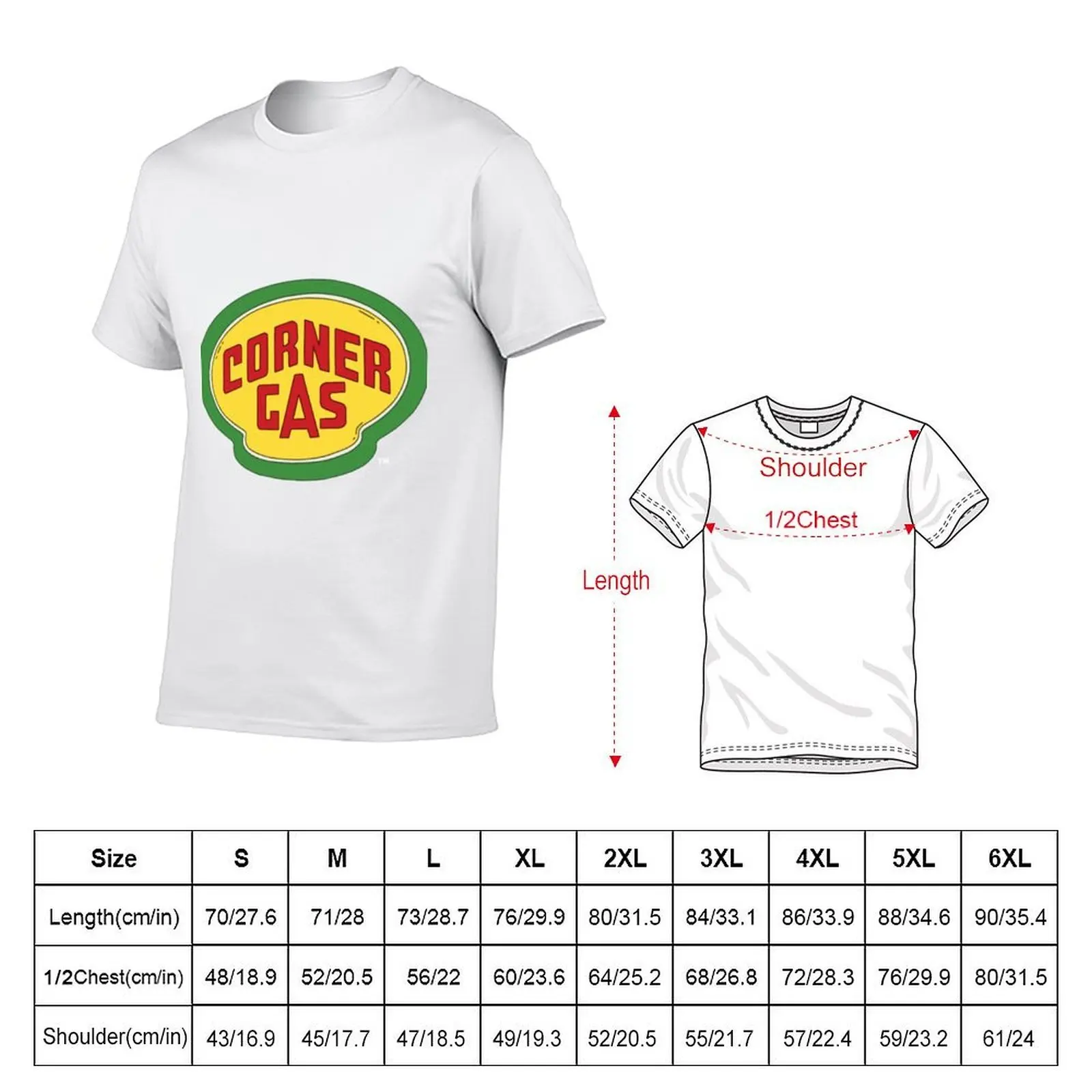 Corner Gas Logo Wwhite Text T-Shirt t shirts with prints man tshirt T-Shirt