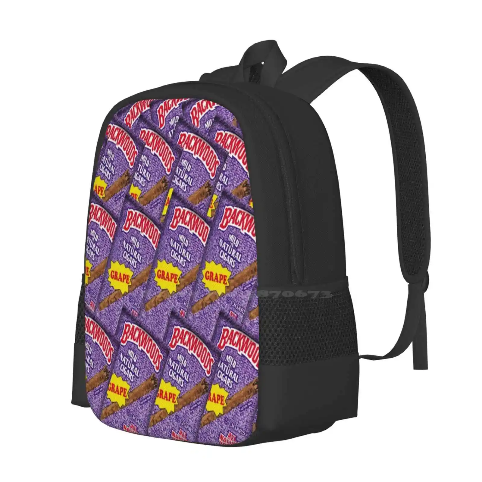 Only Backwoods School Bag Big Capacity Backpack Laptop Backwoods Grape