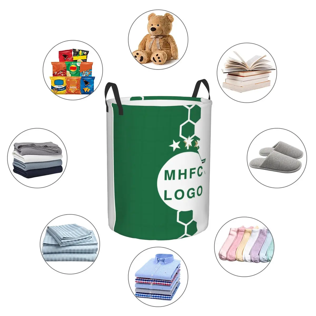 Israel F.C MHFC Champion Freestanding Laundry Hamper with Handle, Laundry Baskets for Laundry, Clothes, Toys