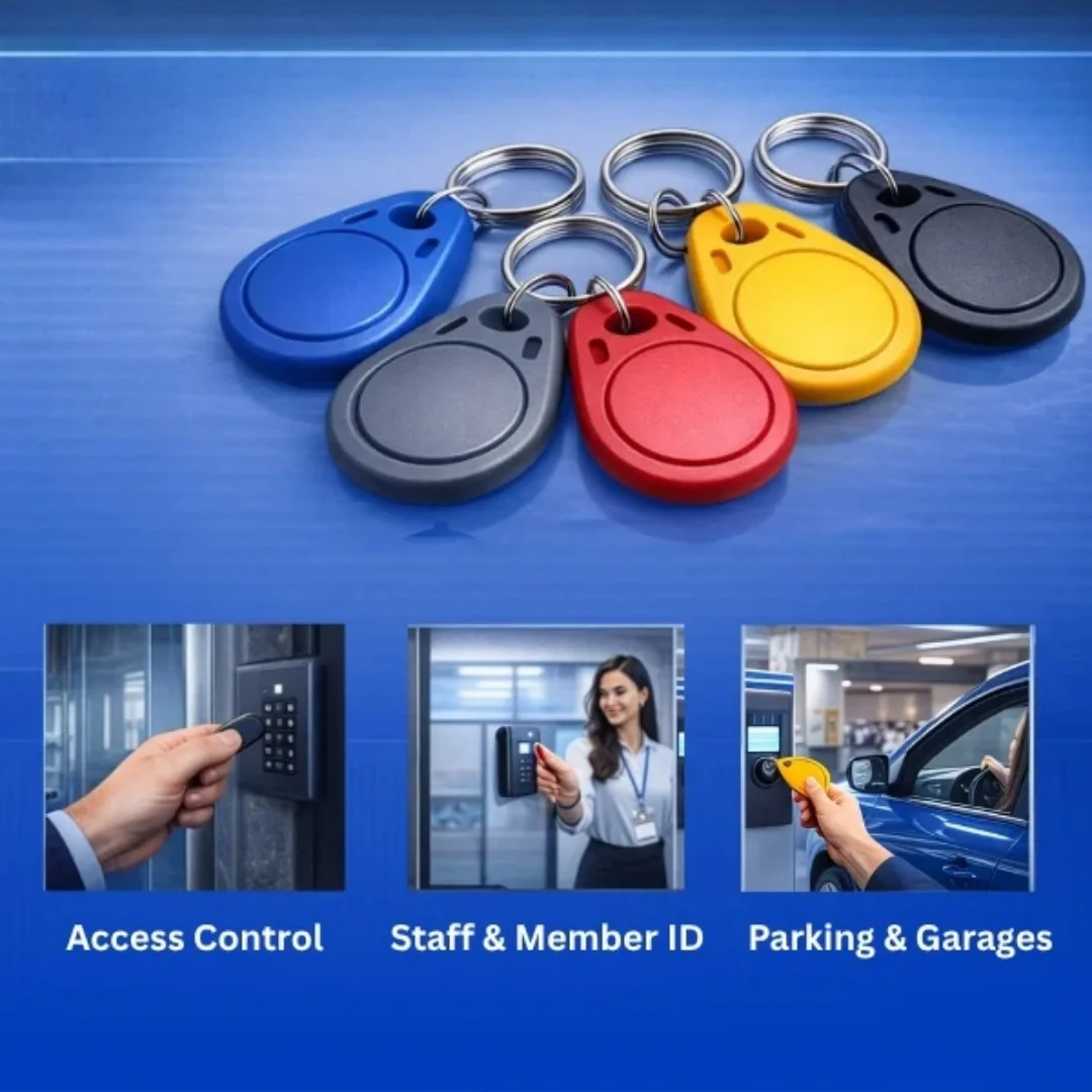 5pcs Mixed Color 13.56MHz NFC RFID Keyfob MF 1K S50 IC Tag Waterproof ABS Keychain Door Access Control System