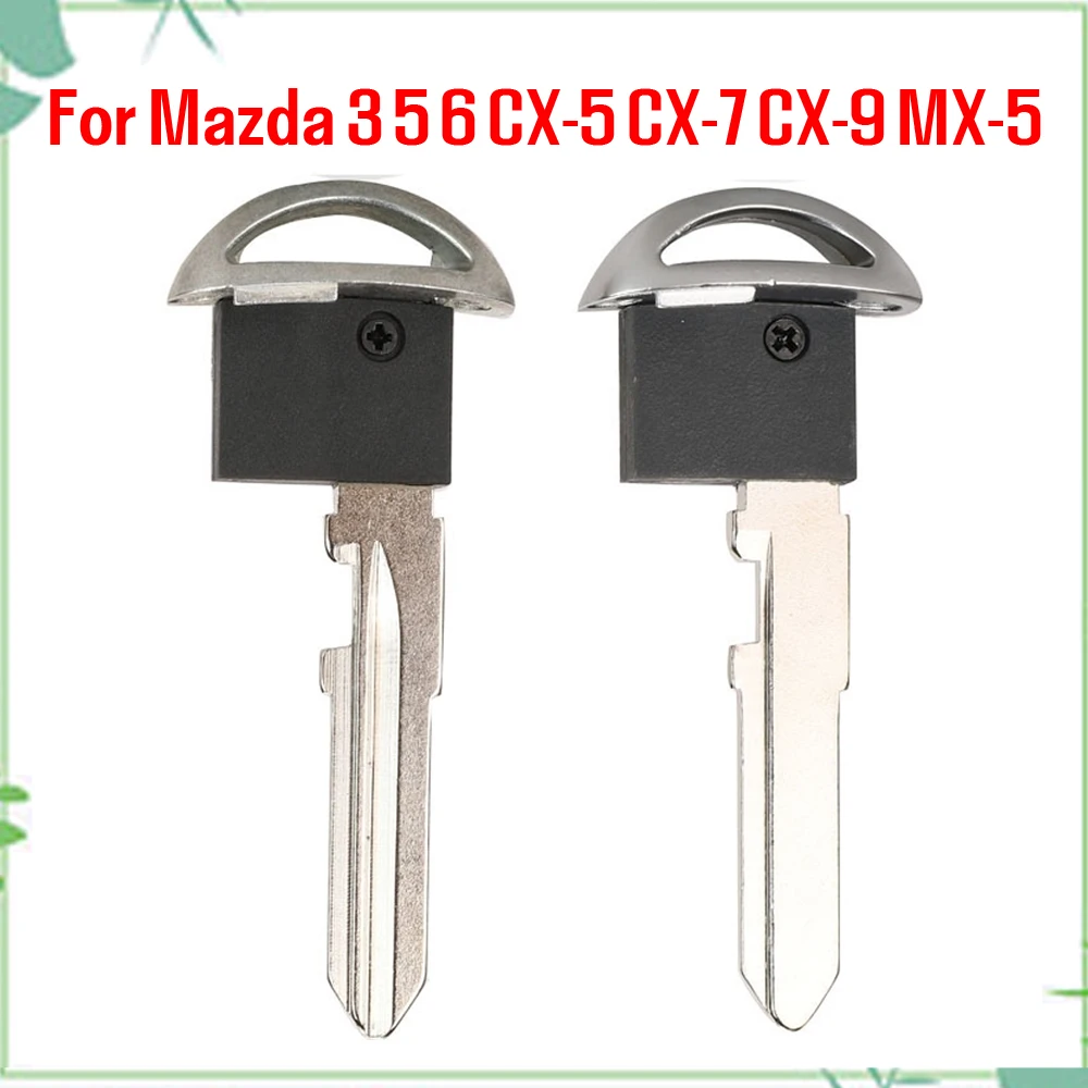 jingyuqin New Remote Car Key Blade Uncut Replacement For Mazda 3 5 6 CX-5 CX-7 CX-9 MX-5 Miata RX-8 2006-2013 Blank