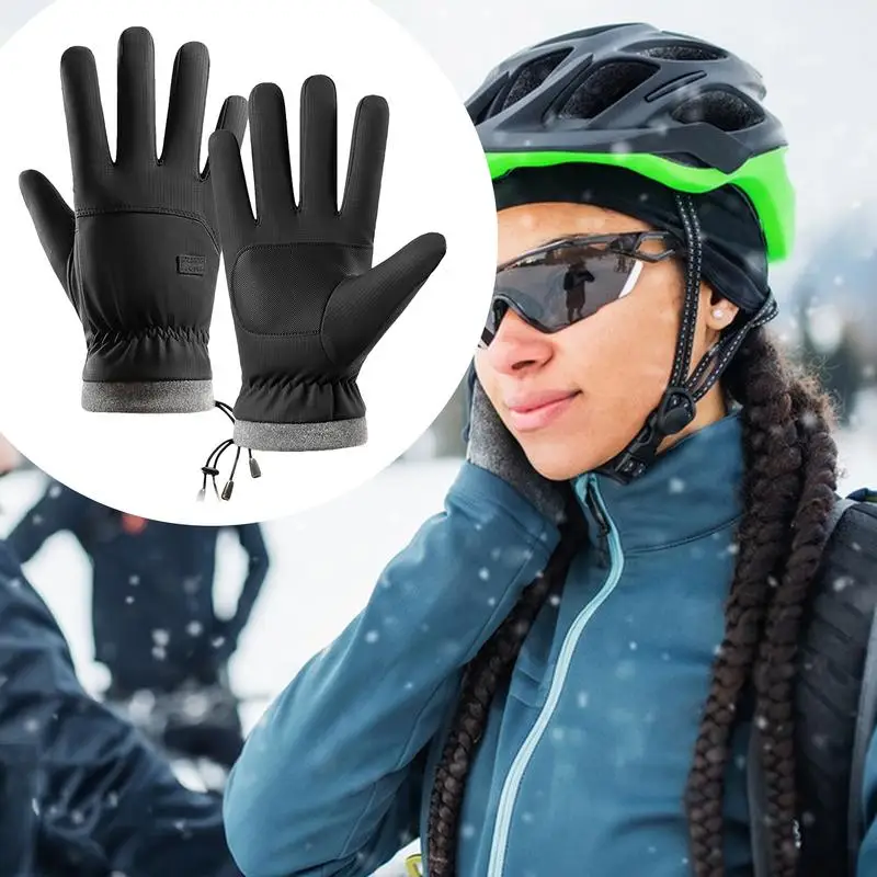 Guantes Térmicos gruesos, manoplas antideslizantes de Palma, impermeables, a prueba de viento, para esquí y ciclismo