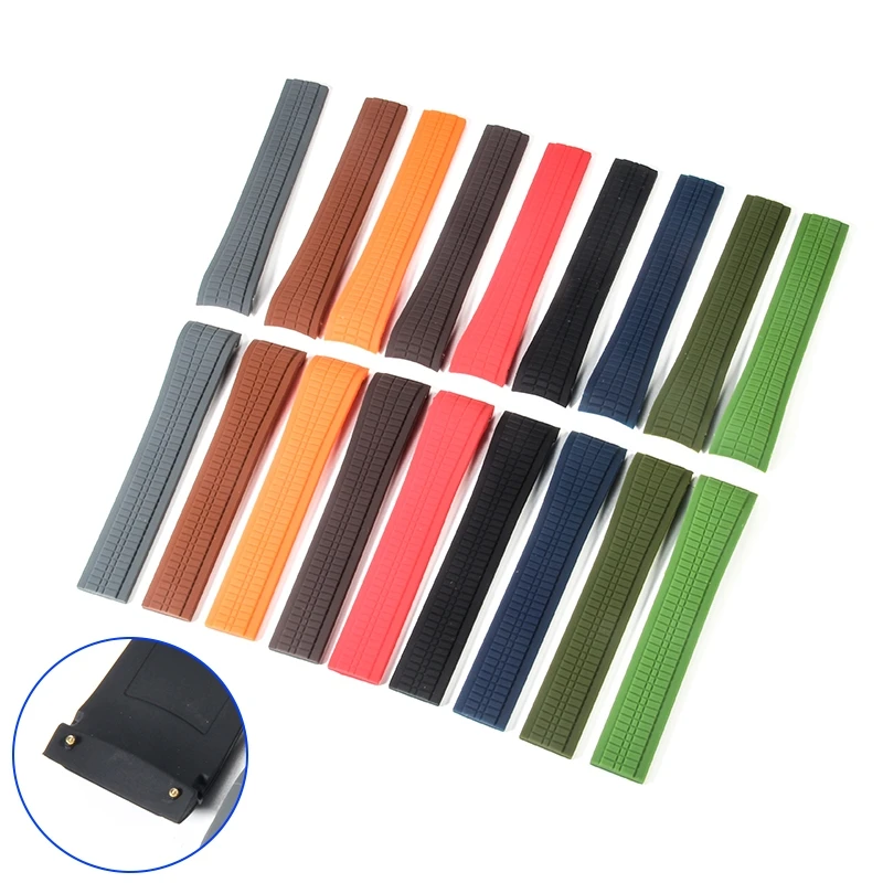 21mm Watch Strap for Patek Philippe Aquanaut Series 5164/5167 Waterproof Anti-Dust Rubber Watchband Silicone Bracelet No Logo
