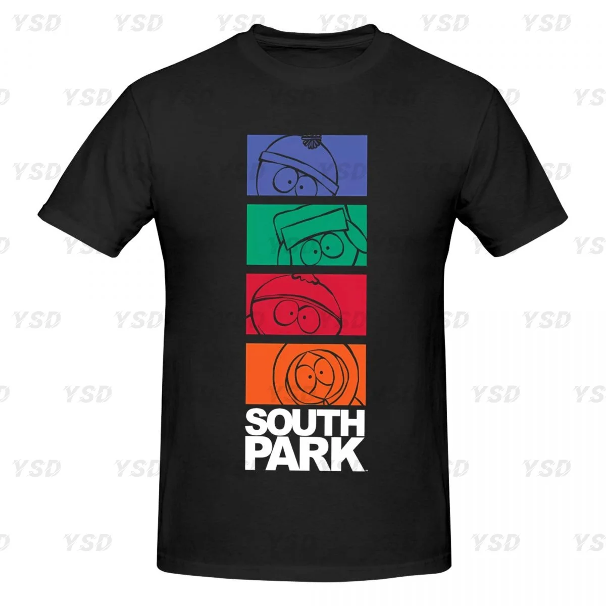 S-southpark Theme Breaking Park Men's tight fitting sports Cotton T-shirt,Quick-Drying,Oversized Tee shirt