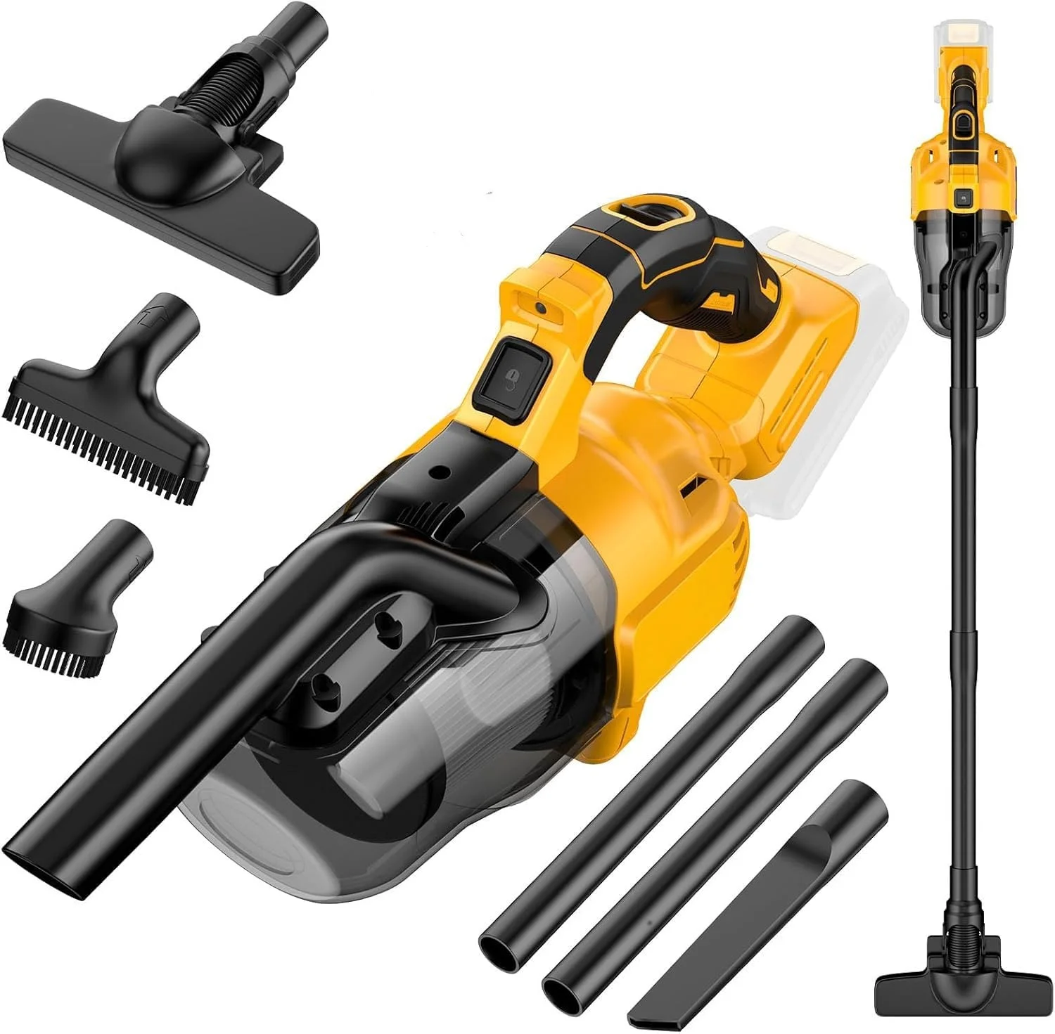 

Cordless Vacuum for Dewalt 20V Battery – Brushless Stick Vac, 55CFM, HEPA Filter, Handheld for Home Car Floor (Tool Only)