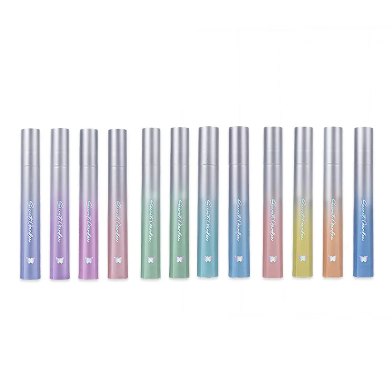 4Pcs/Box Butterfly Gradient Laser Highlighters | Soft-Tip Colorful Marker Pens for Students