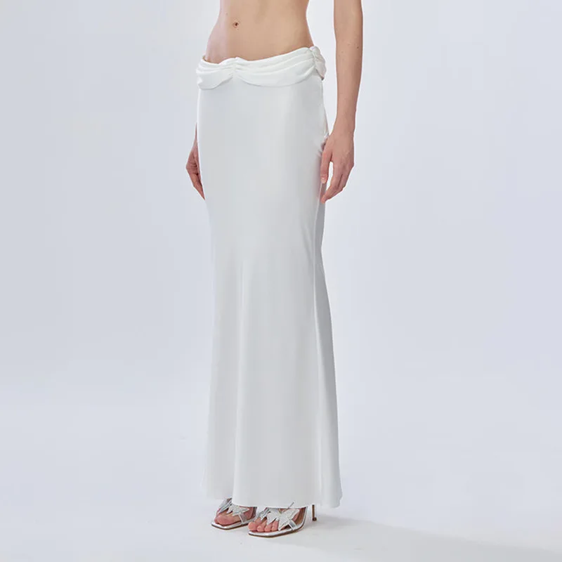 Sexy Long Fi Tail Skirt f Body New Arrival 2023 Street Sle Polyester Fabric Slim Fit Wrap around Skirt Pure Color