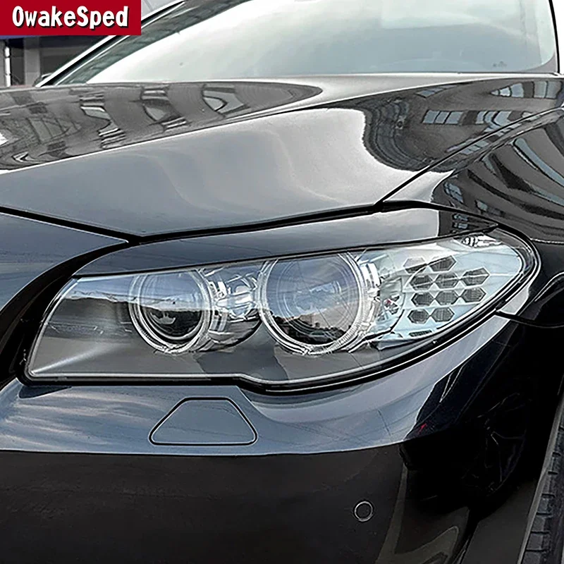 

Car Front Headlight Lamp Eyebrow Trim Strip Carbon Fiber Pattern For BMW 5 Series F10 F11 2011-2014 Sticker Exterior Accessories