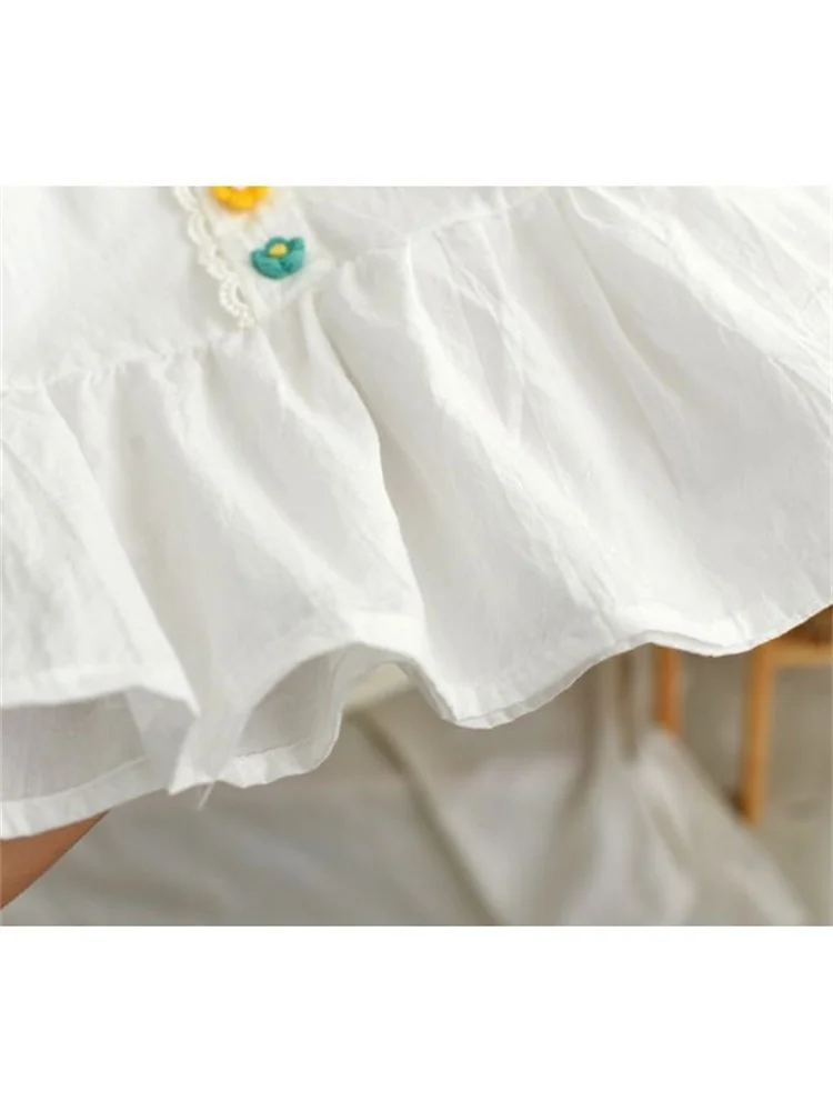 เสื้อเด็กผู้หญิงสไตล์เกาหลี แขนยาว สำหรับฤดูใบไม้ผลิและฤดูใบไม้ร่วง แฟชั่น ทรงตุ๊กตา คอกลม สีพื้น ใช้ได้หลากหลาย วัสดุอื่นๆ