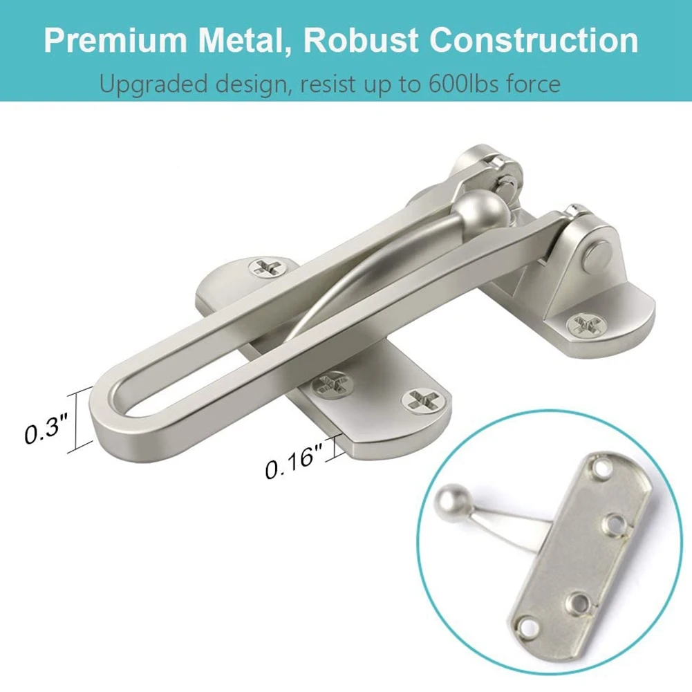 قفل باب أمان معزز للمنزل، أزرار مضادة للسرقة، مزلاج باب غرفة النوم المنزلية