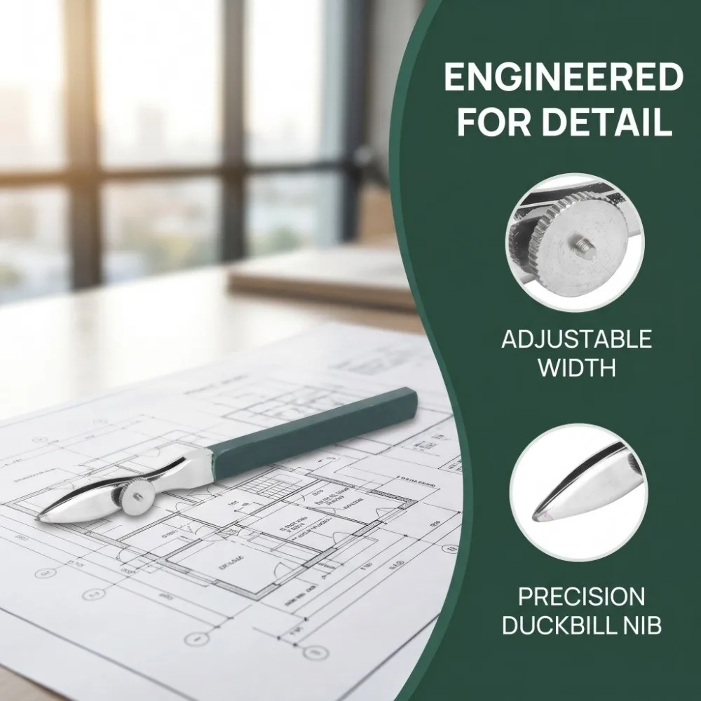 

adjustable gap spacing adjustable ruling pen solid metal build smooth drawing comic line sketch tool precise line shaping