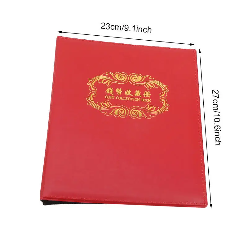 PU Leather 3-hole High-end Coin Collection Book Empty Shell Without Inner Pages Banknote Coin Storage Book Only one shell