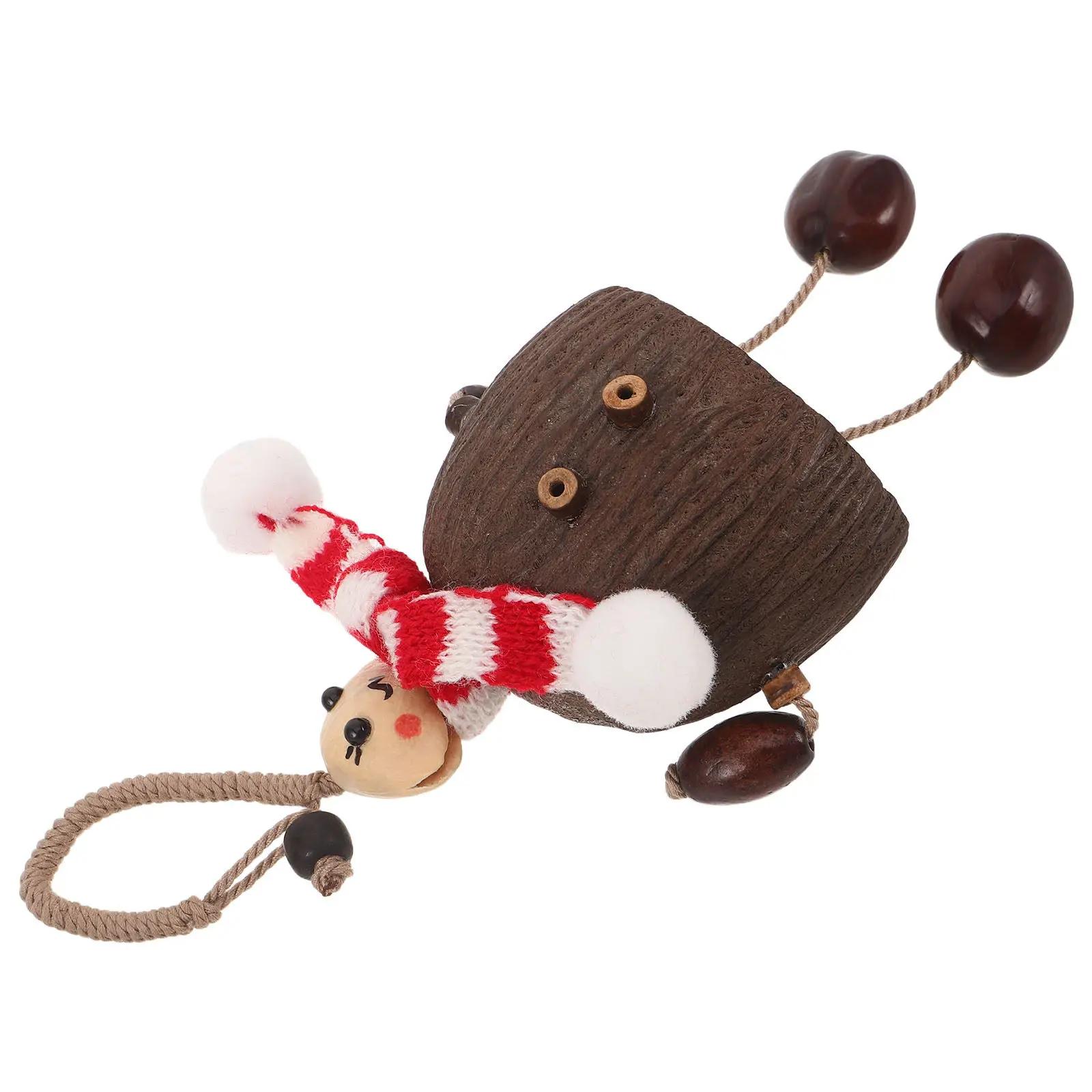 Adorno de campana navideña, colgante de cáscara de fruta hecho a mano, amuleto para bolso de mujer, cartera, mochila, mochila escolar, fiesta en casa, vacaciones.