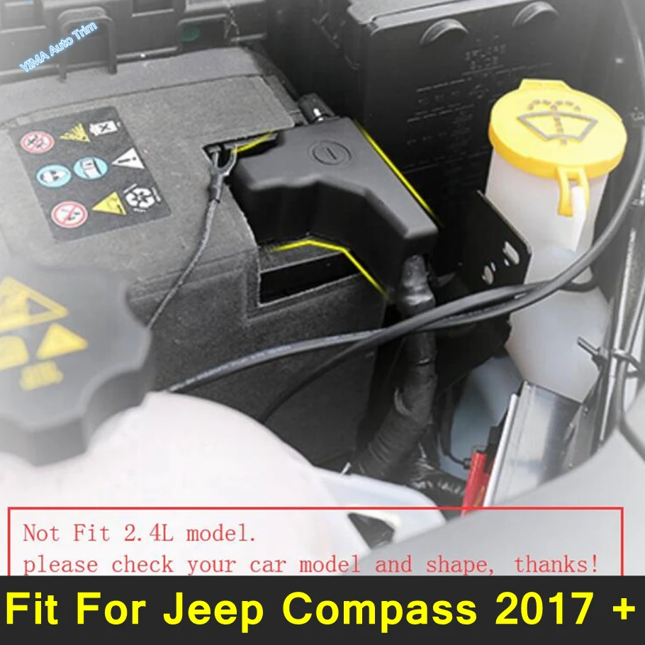 

Engine Battery Anode Negative Electrode Protection Cover Trim Plastic Fit For Jeep Compass 2017 - 2020 Modification Accessories