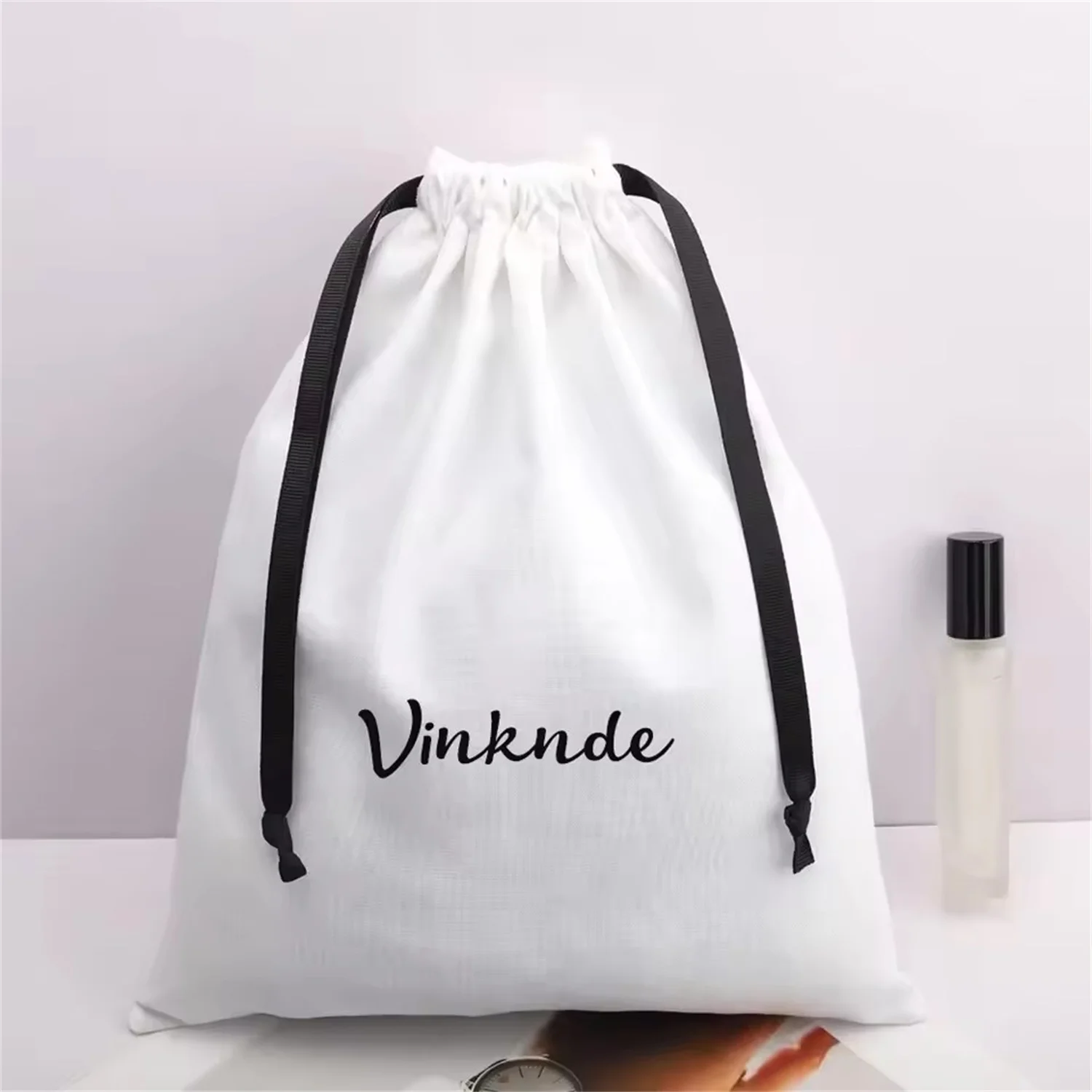 Luxury Soft Personalized Cotton Canvas Drawstring Pouch 50Pack 30x40cm Large Dust Gift Bags For Shoe Handbag Perfume Cosmetic