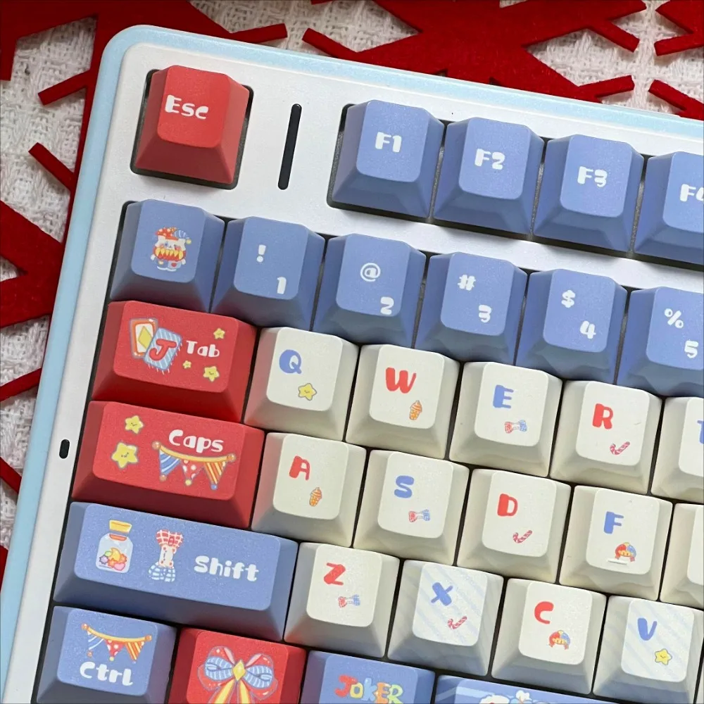 المهرج السيرك Keycap 120 مفتاح الأصلي/QX3 ارتفاع Keycap مجموعة PBT DYE-Sub مناسبة ل 60/64/65/68/87/9810 4 لوحات المفاتيح الميكانيكية