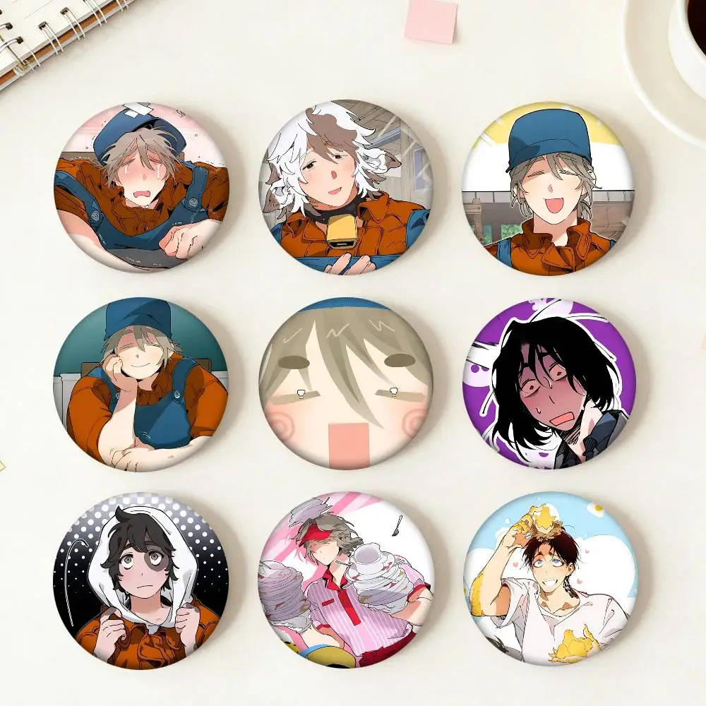 Manhwa Mr As Farm Round Badge Creative Brooch Clothing Backpack Accessories Lapel Pin