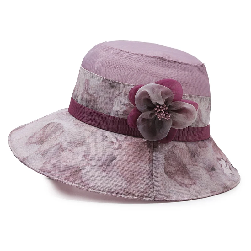 

Женская летняя кепка от солнца, новая шляпа-ведро для среднего возраста и лет и мам с широкими полями и защитой от УФ-лучей