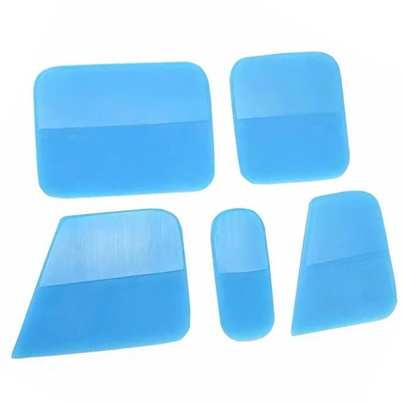 5PCS PPF Squeegee Kit Anti-Scratch TPU Rubber Scraper Window Tinting Tools Car PPF Film Install Vinyl Wrap Water Wiper Cleaning