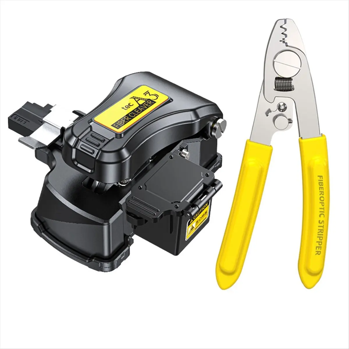 ABGN A3 One-Step Fully Automatic High Fiber Optic Cleaver Optical Fiber Fusion Splicer Cutter+2-in-1 Stripper