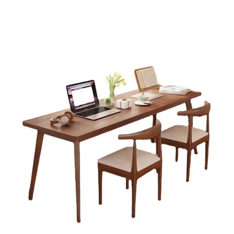 Long Table Internet Celebrity Rectangular Desk Home Double Desk Modern Simple Computer Desk Solid Wood Leg Workbench