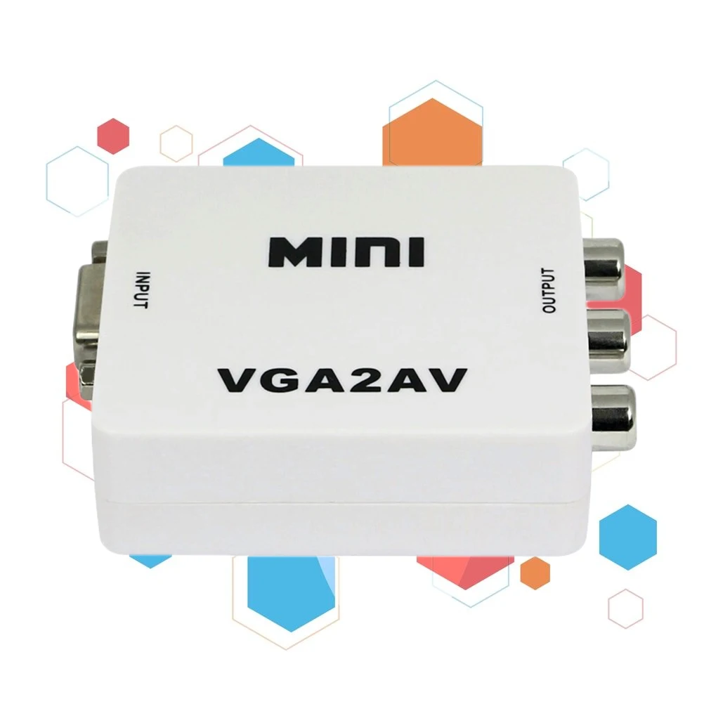 

1080P Mini Vga Converter Pc To Ntsc High-Res 640X480 800X600 1024X768 1280X720 1440X900 1920X1080 For Video
