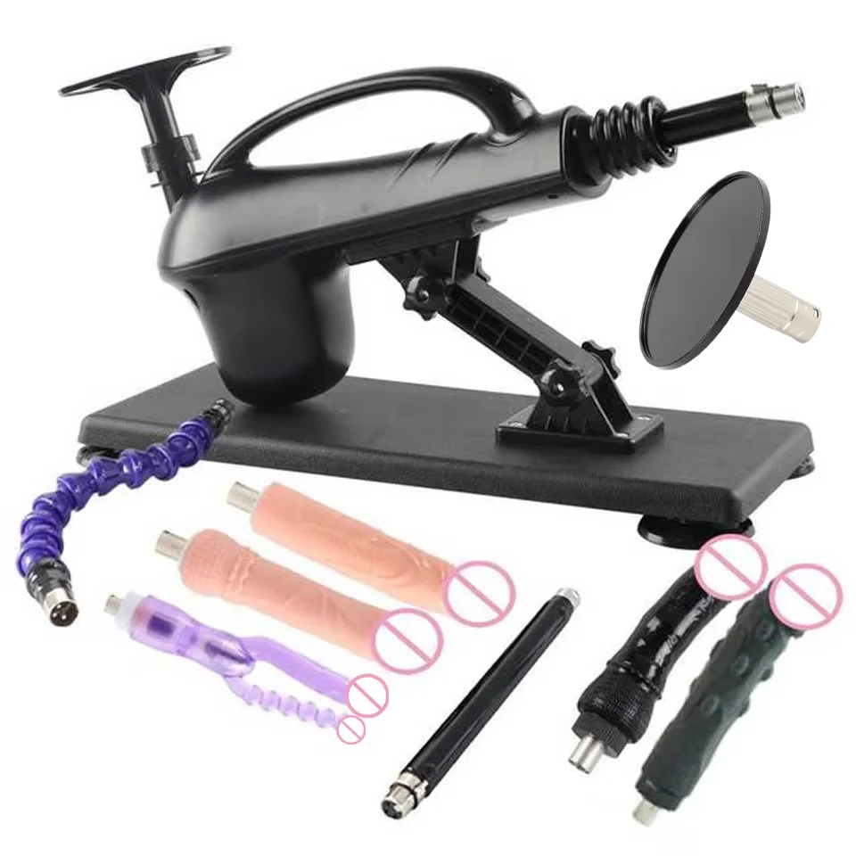 A2SS-Portable Automatic Masturbation Machine for Women with Big Dildo Men's Sex Toy Pumping Gun for Couples