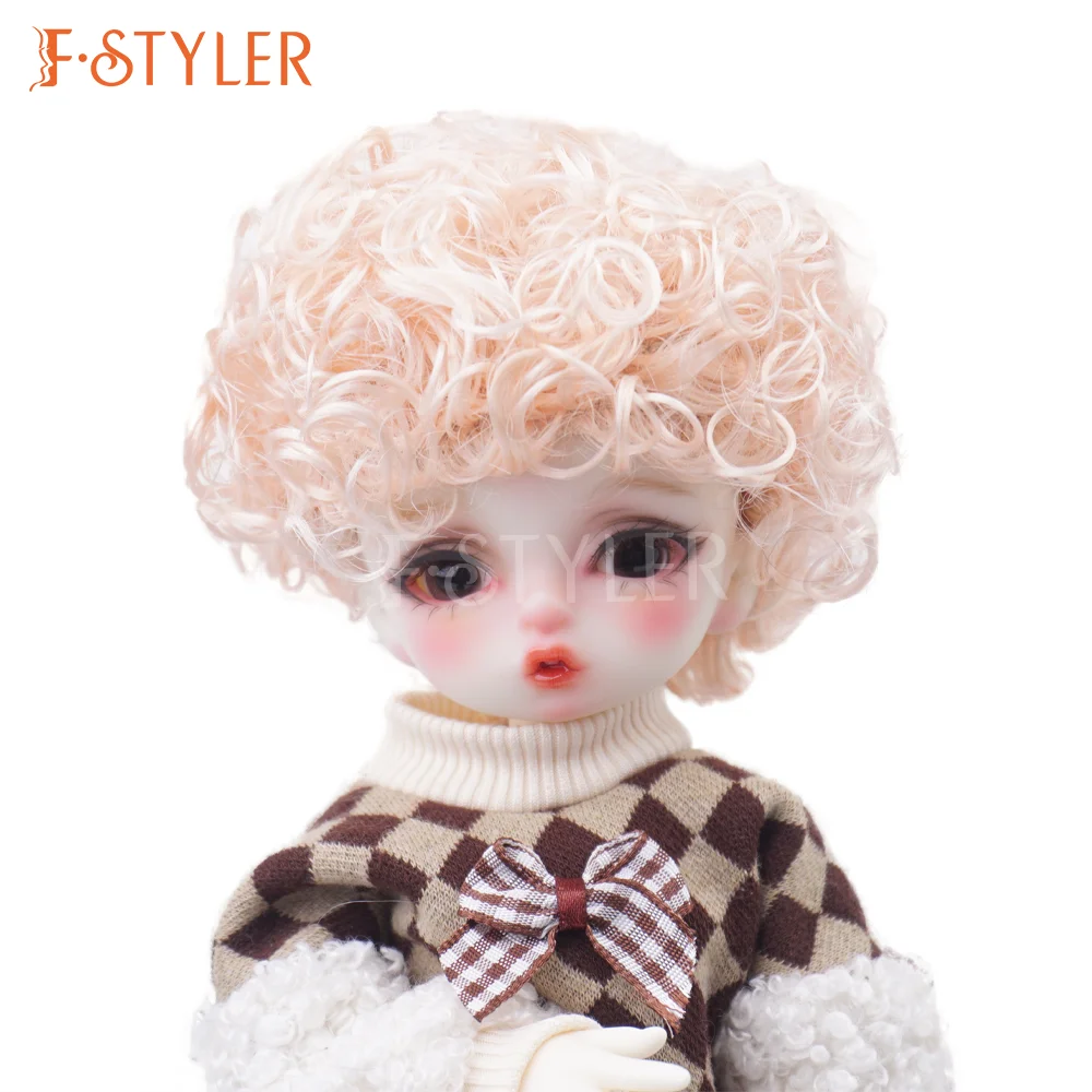FStyler Doll Wig Curly Fluffy BJD Doll Premium Synthetic Mohair Various Colors Doll Accessories Hair Customization 1/3 1/4